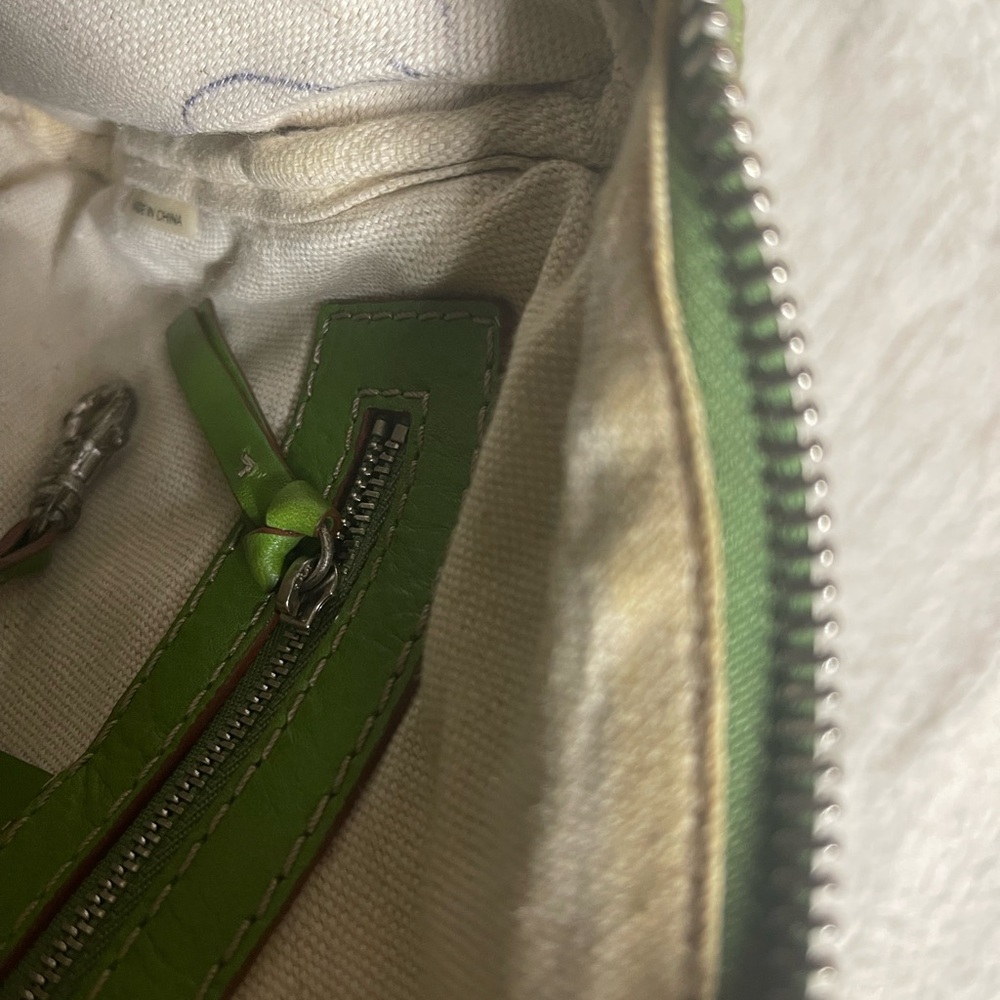 Michael Kors lime Green Leather Satchel with silver tone hardwares. - Picture 16 of 16